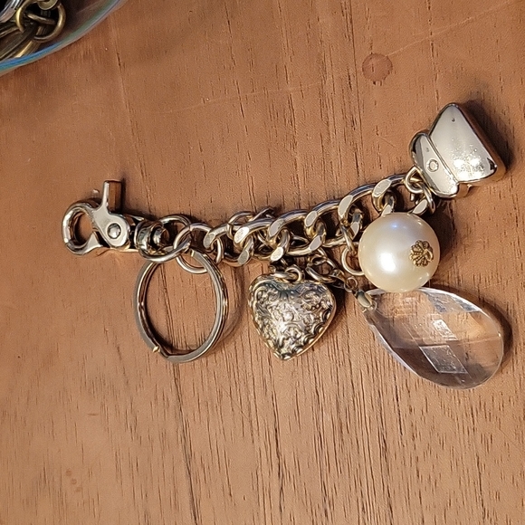 RARE Kathy Van Zeeland silver heart keychain - Picture 1 of 4